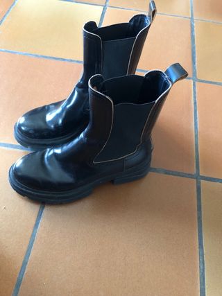Botines piel Zara negros
