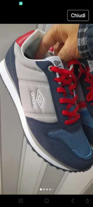 Scarpe Umbro N42 Blu/Grigio Red