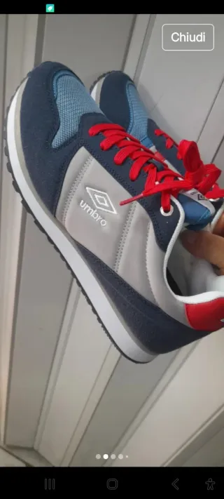 Scarpe Umbro N42 Blu/Grigio Red