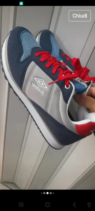 Scarpe Umbro N42 Blu/Grigio Red