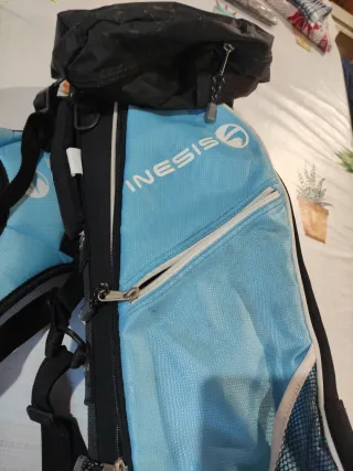 Bolsa de palos de golf azul y negra