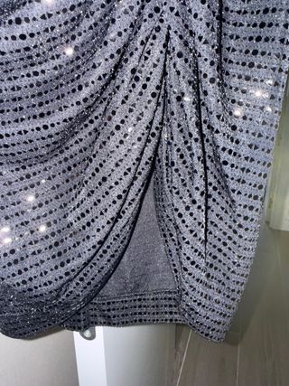 Vestido fiesta lentejuelas negro