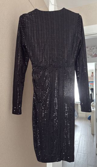 Vestido fiesta lentejuelas negro