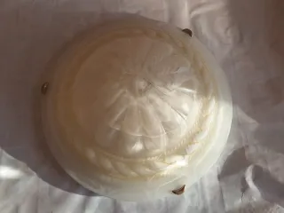 Plafoniera grande bianco e oro