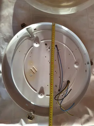 Plafoniera grande bianco e oro