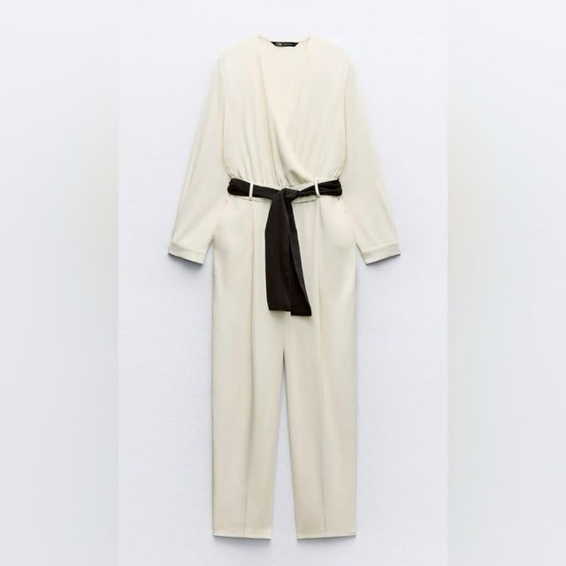 Mono Zara cruzado negro y blanco Talla S/M