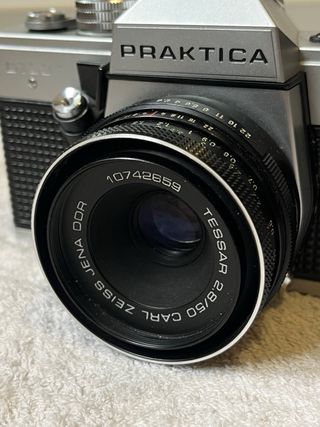 reflex rullino Praktica lente Carl Zeiss
