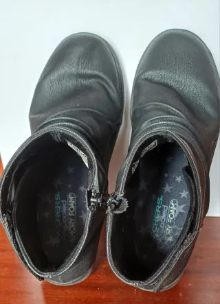 Botines Skechers 37 Negro Memory Foam