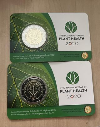 Moneda 2€ Bélgica 2020 Coincard Plant Health