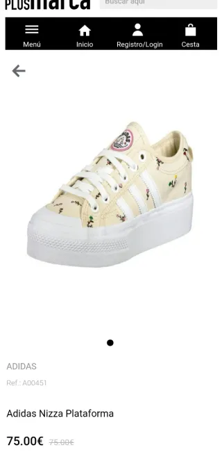 Zapatillas Adidas Nizza T39 1/3 Plataforma.