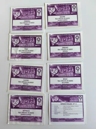 Lote 8 Cromos Liga Rayo Vallecano