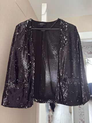 Chaqueta fiesta lentejuelas negra