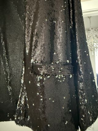 Chaqueta fiesta lentejuelas negra