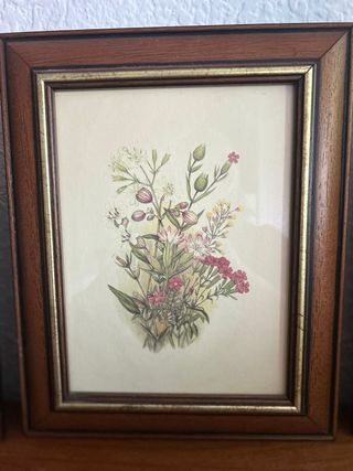 4 Quadri Classici Floreali in Legno