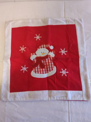 Funda cojín Navidad Muñeco Nieve