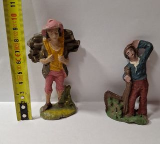 Statuine presepe taglialegna anni '70