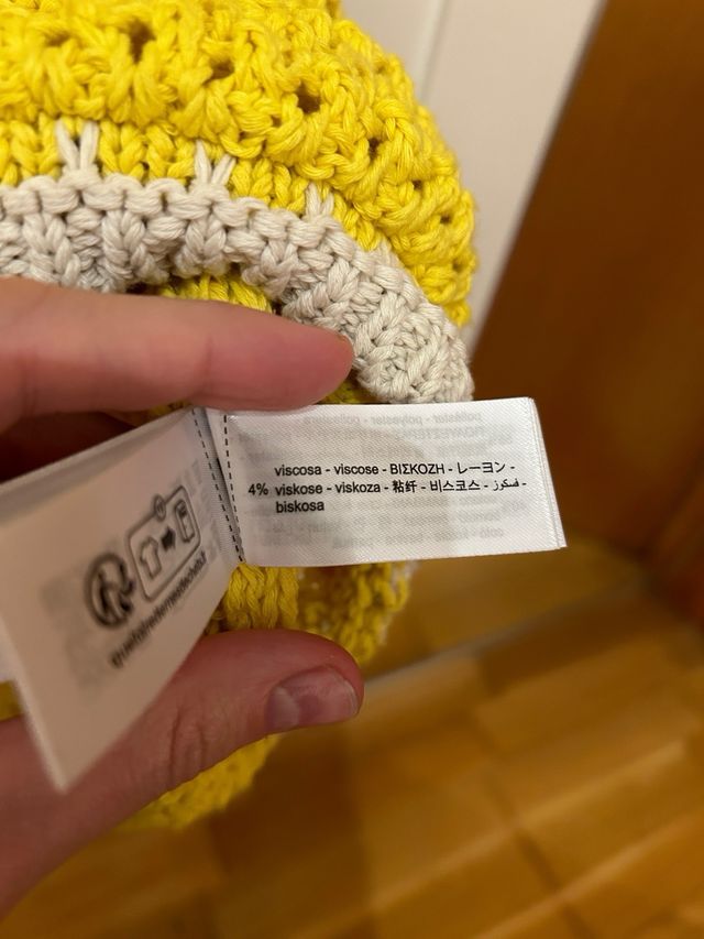 Chaleco punto amarillo beige S/M