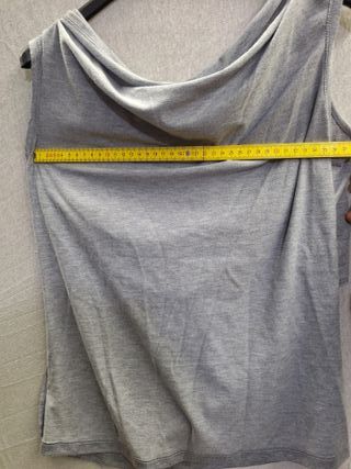 Top Smanicato Grigio Paillettes Tg S