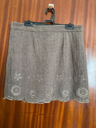 Falda Tintoretto Beige y Marrón