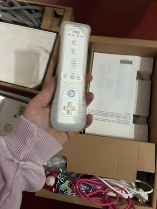 Nintendo Wii con juegos y mandos personalizados