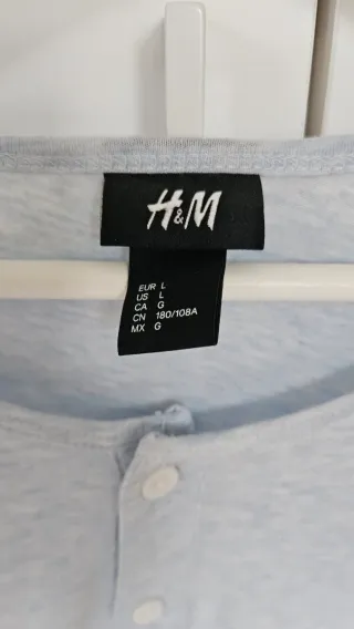 Camiseta H&M manga larga hombre Talla L