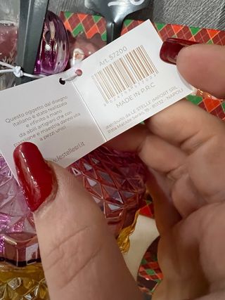 Contenitore Vetro Natale Oro Viola