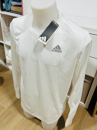 Camiseta Adidas manga larga blanca nueva