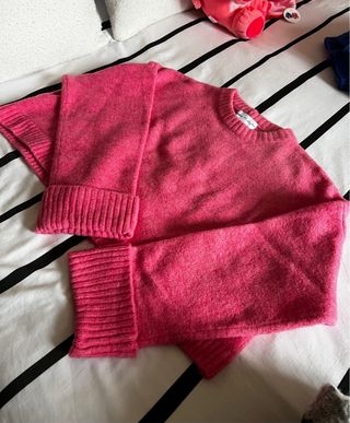 Jersey crop Bershka rosa