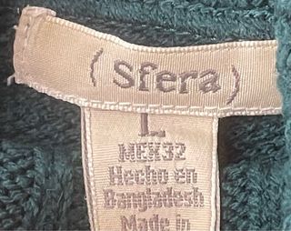 Jersey mujer cuello alto verde