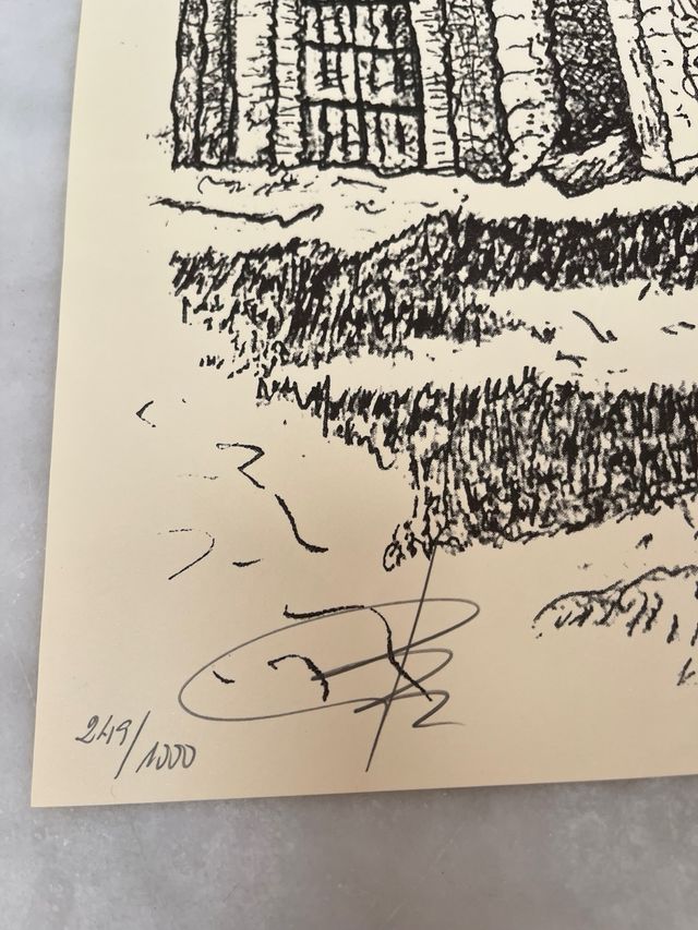 Litografía San Miguel de Lillo Firmada