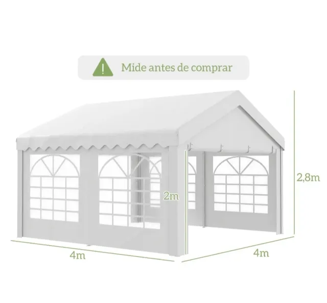 Pérgola Cenador Pabellón 4 Paneles