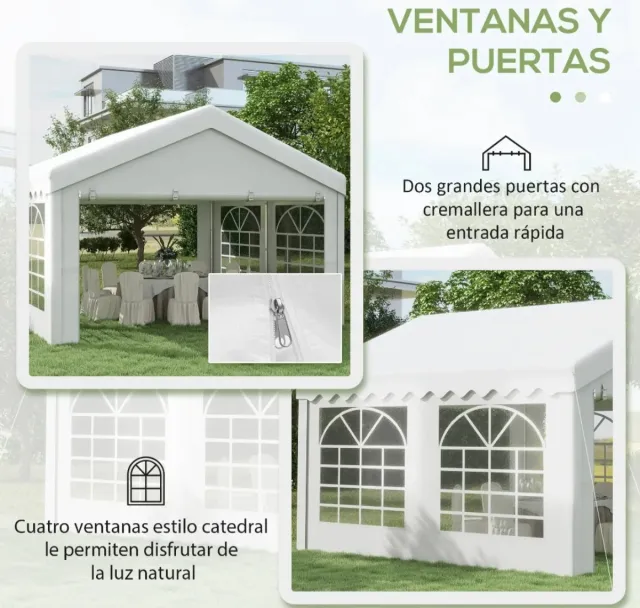 Pérgola Cenador Pabellón 4 Paneles