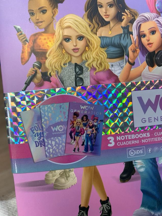 Conjunto de 3 Caderno WOW Generation