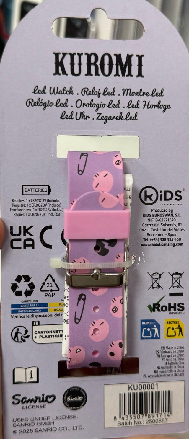 Relógio LED Kuromi digital