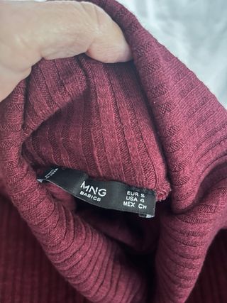Jersey Mango cuello alto granate Talla S