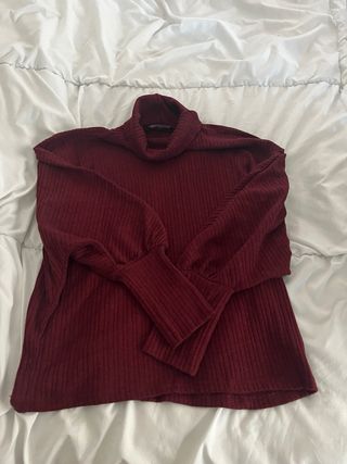 Jersey Mango cuello alto granate Talla S