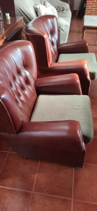 Sillón orejero vintage marrón