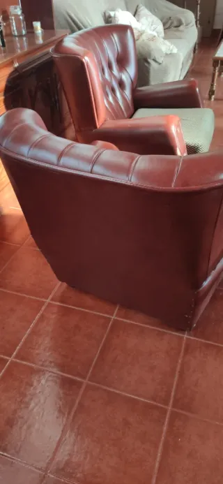 Sillón orejero vintage marrón