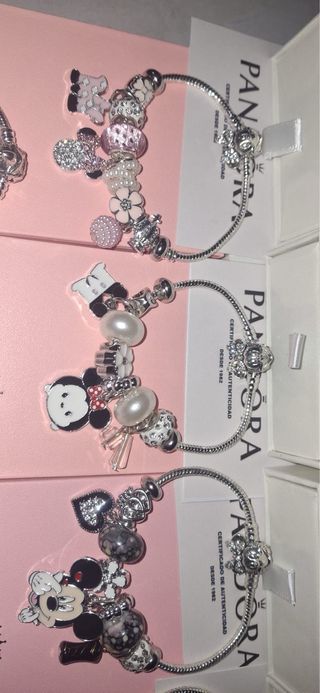 Pulsera Pandora Acero con Abalorios