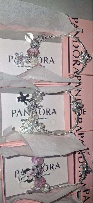 Pulsera Pandora Acero con Abalorios