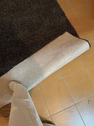 Alfombra fibras 197x273cm negra/gris