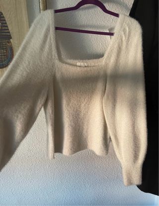 Jersey blanco escote cuadrado