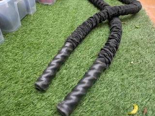 Mancuernas, Kettlebells, Elásticos