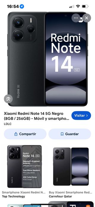 Xiaomi Redmi Note 14 5G Negro 256GB