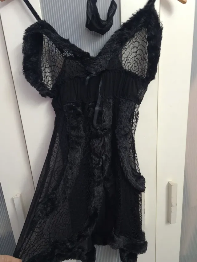 Lingerie sexy de renda preta