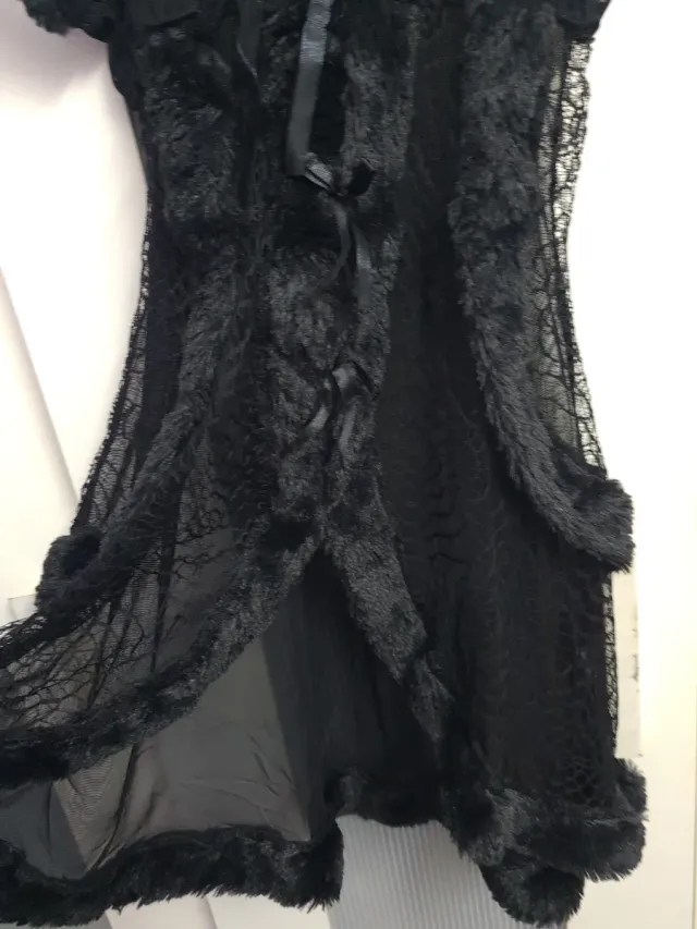 Lingerie sexy de renda preta