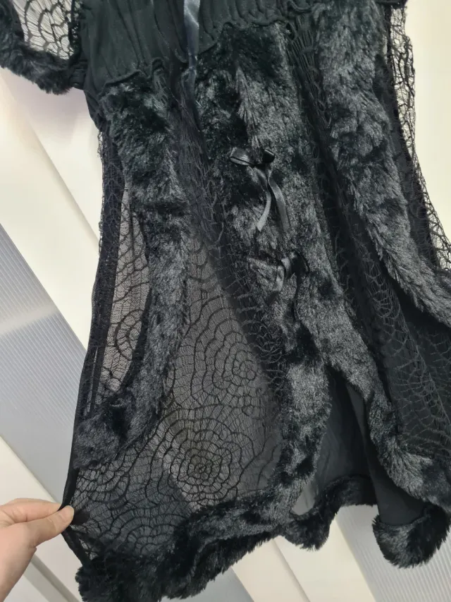 Lingerie sexy de renda preta