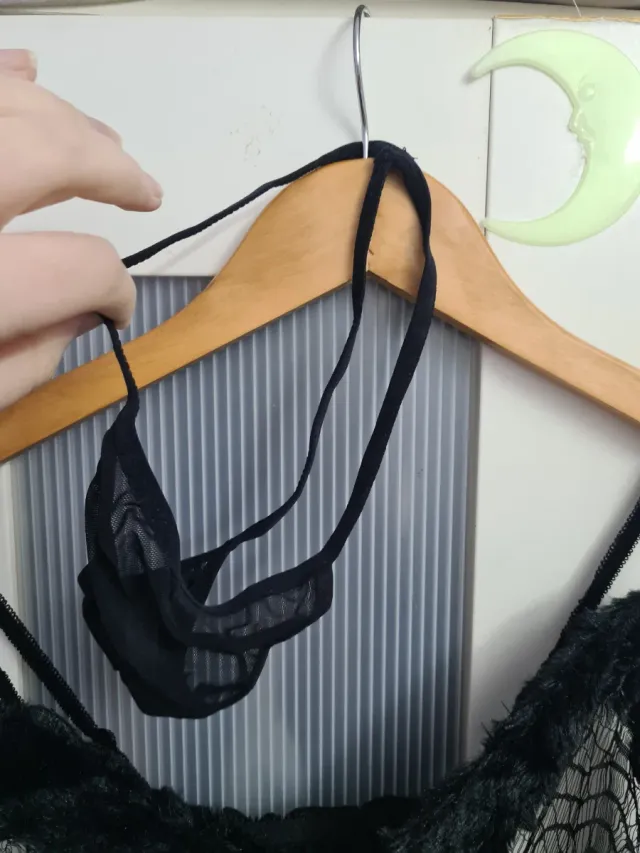 Lingerie sexy de renda preta