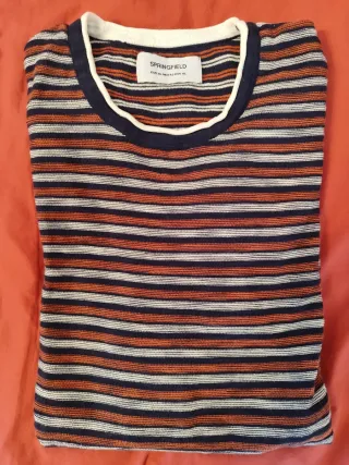 Jersey Springfield Rayas Naranja Blanco