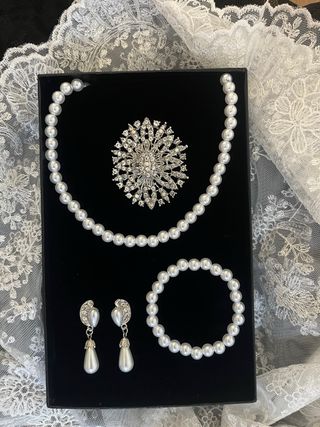 Aderezo Fallera Niña Plateado